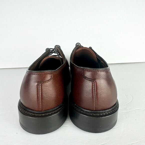 Allen Edmonds Leeds Plain Toe Blucher Leather Derby Dress Shoe Size 6.5 D Brown - Picture 5 of 9